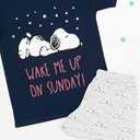 Snoopy Pyjamas Ladies Ladies Top Long or Short Bottoms Options Navy PJs Large