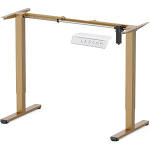 ErGear Electric Stand up Desk Frame,4 Memory Height Settings Height Adjustable Table Legs, Sit Stand Desk Frame Up to 47.2", Ergonomic Standing Desk Base Workstation, Gold Frame Only