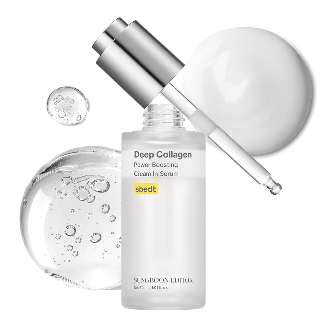 SUNGBOON EDITOR Deep Collagen Serum | 5% Volufiline + 58% Low Molecular Collagen + 2% Niacinamide | Hydrating & Smoothing Face Serum | Korean Skincare, 1.01 fl oz | Gifts for Women