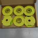 THTEN 0.080" 11ft Replacement Trimmer Spool Compatible Ryobi One Plus AC80RL3 for Ryobi 18v, 24v, and 40v Cordless Trimmers (6 Pack)