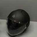 TRIANGLE Full Face Motorcycle Helmets,Off-Road Motocross Helmet for Men & Women,Dual Visor with Internal Tinted Sunshield,Open Face 3/4 Adult Racing Helmet DOT Approved (Black, XXL)