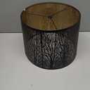 Barrel lamp shades,metal lampshades,large lamp shades for table lamps,drum lamp shades for table lamps,12" Top x 14" Bottom x 10" High (Spider) Metal Black Gold lamp cover,lampshades for floor lamps