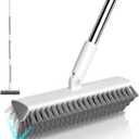 Floor Scrub Brush with Long Handle, Heavy-Duty Tile and Shower Grout Brush Stiff, Professional Grout Cleaner for Bathroom, Kitchen, Floor, Tile Brush Concrete Surfaces