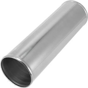 X AUTOHAUX OD 3.5" 89mm Length 12" 300mm Aluminum Alloy Tube Intercooler Pipe Straight Air Intake Tube Silver Tone for Car