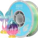 Silk Rainbow PLA 3D Printer Filament, 1KG Spool(2.2lbs) 1.75mm PLA Fast Color Change 3D Printing Material, Multicolor PLA,Gradient Filament for Most FDM 3D Printers,Fairy Tale Color