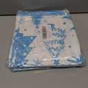 Lanpn White and Blue 16x16 Christmas Pillow Covers Set of 4, Decorative 16 Inch Winter Snowflake Throw Pillow Case Xmas Cushion Cover for Indoor Home Sofa Light Blue