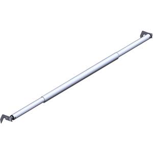 Double Layer Adjustable Crossbar and Hangers for use with Pipe and Drape Kit, 8-10ft Width Silvery