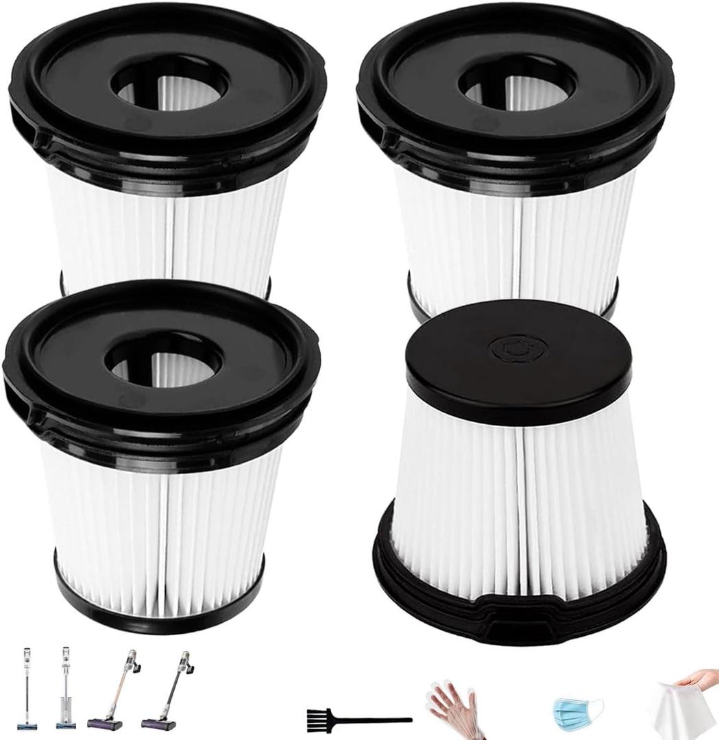 4 Pack IW3511 BU3521 Filter Replacements for shark detect pro filters IW1111 IW1120 Lightweight Cordless Stick Vacuum, filter for shark vacuum cleaner BU3523 with Auto-Empty System, Part XPRFIW1000