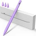 Stylus Pen for iPad W/Palm Rejection Tilt Sensitivity,13Mins Fully Charged,MEKO Active Apple Pencil Compatible W/iPad 6/7/8/9/10,Pro12.9&11"/M4,Air3/4/5/6,mini5/6-Purple