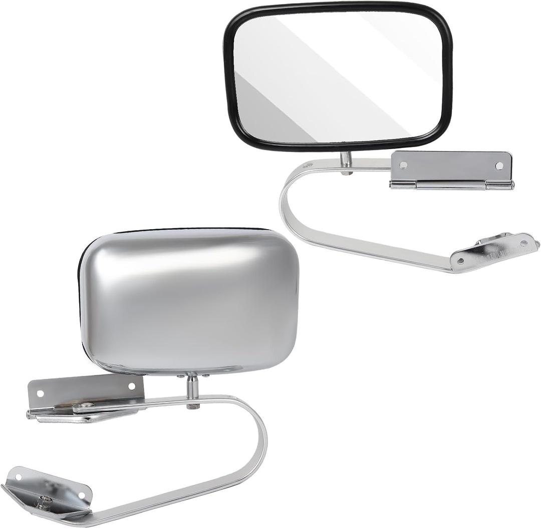 ECCPP Manual Side View Mirrors Plastic Pair Set for Ford for F-Series for F150 for F350 Bronco Pickup Truck SUV