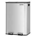 Garvee 2-in-1 Kitchen Trash and Recycle Combo, 30L (2 x 8 Gal) Stainless Steel Step Trash Can with Soft-Close Lid, Dual Compartment Garbage Bin for Kitchen