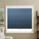 Cellular Blinds Cordless Blackout Honeycomb Shades for Windows Inside & Outside Mount 34" W x 64" H, Ocean Blue(Blackout)