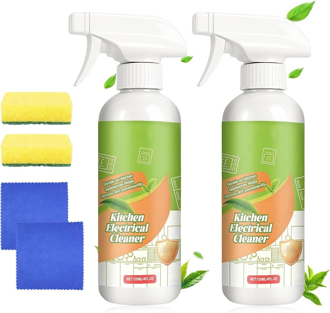 Kitchen Appliance Cleaner,Electrolyzed Ion Kitchen Cleaner Spray,Multi-purpose Household and Kitchen Cleaning Spray,Clean Up Kitchens Oil Stains, Sparkling Clean (2 Pcs)