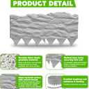 20Pcs Garden Edging Border, 21Ft Marbled Design Garden Landscape Edging Borders with 20 Pcs Stakes, Plastic Garden Fence Lawn Edging Border for Flower Bed, Yard, Patio, and Pathway Landscaping