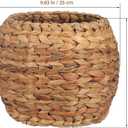 Cabilock Handwoven Hyacinth Planter Basket, Natural Woven Rattan Storage Basket for Small Plants, Eco-Friendly Indoor & Outdoor Decorative Pot Cover for Farmhouse, Boho Home Decor, 25X25X20CM