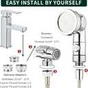 ZCONIEY Sink Faucet Sprayer Attachment Hair Pet Rinser Showerhead with Stop Water-saving Function