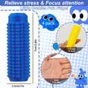 2 x 4 PCS Little Ouchies Pain Fidget Toy, Pocket Mini Pain Stim Fidget Toys for Office Workers to Stress Relief, 3D Printed Spiky Grippie Stim Keychain (Red,Orange,Yellow,Blue)