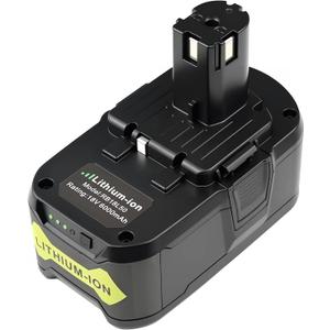 18V Battery for Ryobi One+: 18 Volt 6Ah Lithium-ion Replacement for Ryobi One Plus P108 P102 P107 P189 Drill Tools High Performance Battery PBP005