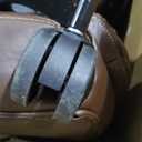 La-Z-Boy Delano Big & Tall Executive Office Chair, Ergonomic Mid-Back Body Pillow Lumbar Support, ComfortCore Memory Foam Cushion, Mahogany Wood Arms & Swivel Base, Bonded Leather, Chestnut Brown