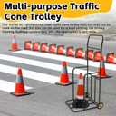 lukar Traffic Cone Cart with Wheels, 350LBS Capacity Heavy Duty Dolly Cart
19.5"Dx 18.5"Wx 45.7"H, Traffic Cone Storage Cart for Road Construction, Parking Lots, Schools, Driving Training, Black
