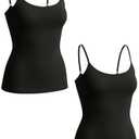 SHAPERMINT Womens Tops - Scoop Neck Cami Body Shaper for Women, Shapewear Tummy Control, Camisole Tank Tops for Women, Large