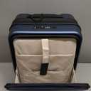 Carry On Luggage 22x14x9 Airline Approved, FLO5 Expandable Polycarbonate Suitcase with Front Pocket (FX-Core, Blue, 20 Inch)