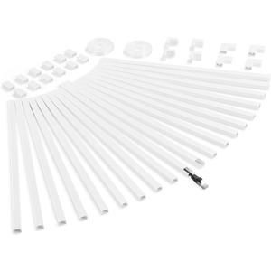 340in Cord Covers for Wires on Wall, One-Cord Wire Covers for Cords, Small White Cord Hider Wall, LZEOY Cable Raceway Wire Hider for Cords, Paintable Cable Concealer - 20x L17 W0.59in H0.4in