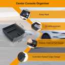 Center Console Organizer Tray 7PCS for Tesla Model Y 2020-2024(Not Fit 2025 New Model Y Juniper) Accessories with Armrest Storage Tray, Hidden Storage Box, Cup Holder Insert, Under Seat Box