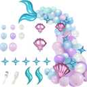 Mermaid Balloon Garland Kit With Tail Balloons Arch for Girl Birthday Party Decorations and Baby Shower Supplies