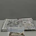 Grey Washable Vintage Runner Rug, 2x6 Boho Bedroom Area Rugs, Soft Non Slip Floral Entryway Carpet Runners, Indoor Low Pile Carpets for Kitchen Hallway Bedside