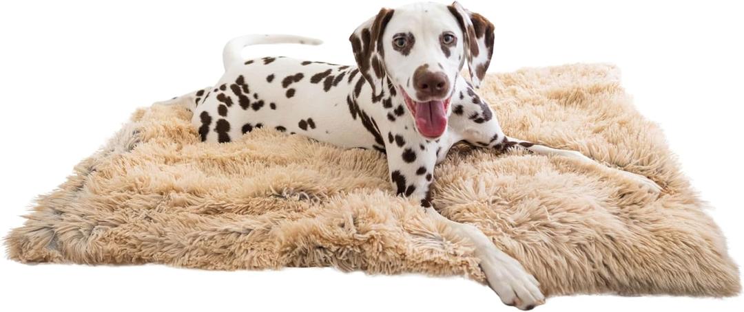 Best Friends by Sheri Calming Shag Dog Blanket Ultra Soft Faux Fur Pet Throw, Anxiety-Relief, Lightweight Warm Bed Cover for Dogs and Cats, Machine Washable, Taupe, 30" x 40"