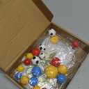 57 Pcs Cartoon Cake Topper Kit Cow Birthday Party Decorations Red Blue and Yellow Cake Toppers Cow Baby Shower Supplies for Cupcake Party Decorations