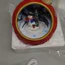 Christmas Village Scene Animated Rotating Snowman LED Lights Christmas Decorations Music with Volume Adjustment USB/Battery Collectible Buildings Figurines Globe Gifts