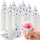AVLA 400 Pack Snow Cone Cups, 3.7 OZ LeakProof Paper Cone Water Cups for Slush, Shaved Ice, Ice Cream, Sorbet, Water, Disposable Craft Funnels for Oil, Small Dispenser Cup, Protein Powder Drinks