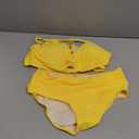 Women's High Waisted Bikini Set Two Piece Twist Knot Swimsuit Criss Cross Bathing Suit (Yellow, S)