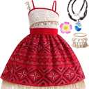 Princess Costume for Girls,Princess Dress for Kids with Accessories,Halloween Costume for Girls Kids Dress Up (4-5 Years)