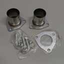 FGJQEFG Exhaust Flange Bolts Quick Fix Repair Pipe Kit w/Gasket & Hardware, 2.25'' Inch ID 3 Bolts T304 Stainless Steel Universal Flange Replacement Kit