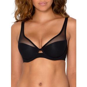 Smart & Sexy Women's Mesh Plunge Bra (Black), Size 36D