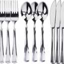 Prestee 300 Plastic Silverware Set | 100 Forks , Spoons , Knives Heavy Duty Bulk Disposable Flatware Utensils