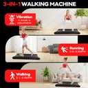 Sperax Walking Treadmill Pad with APP, 3 in 1 Under Desk Treadmill, 400W Low Noise Walking Vibration Pad with Remote Control,Portable Treadmills for Home Office (Red)