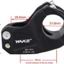 WAKE Bicycle Stem 31.8 mm 50 mm Bicycle Handlebar Riser 30 Degree Short Bicycle Handlebar Stem for BMX, MTB Mountain Bikes, Road Bike, Downhill