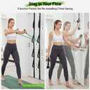 Slim Panda Door Anchor Strap for Resistance Bands, Door Exercise Equipment with Secure Buckle & No Drill Setup, Multi Point Anchor Gym Attachment, Portable Door Resistance Bands for Home Gym Workouts