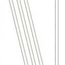 Pack of 4 Lab Glass Stirring Rod 13.8 inch (350mm) Long, 0.25" Diameter with Both Ends Round for Science, Lab, Kitchen, Science Education