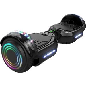 Hoverstar Bluetooth Hoverboard, LED Wheels Chrome Color Self Balance Scooter for Kids, Teenager (Chrome Black)