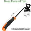 SIXCAR Weed Remover Tool,Portable Garden Weeder Tool,New Manganese Steel Weeding Tools,for Hand Weeder for Vegetable Gardening Backyard Farm Planting & Uprooting Weeding Tool (Rubber 6-Tooth)