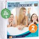 Utopia Bedding Mattress Protector Zippered Twin Size (Pack of 2), 100% Waterproof Bed Bug and Dust Mite Proof Mattress Encasement, Absorbent 6 Sided Mattress Cover
