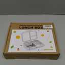 FAJSL Stainless Steel Bento Box for Kids Adults, 3Compartment Metal Lunch Box with Clear Lid & Removable Silicone, Lunch Box Kids with Silicone Inner Container for Meal Prep, School, Office (Grey)