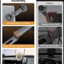 CloudValley Tesla Model 3/Y Phone Mount, Magnetic Car Metal Holder with Strong Magnet Power,Foldable & Extendable Hidden DesignTesla Screen Stand for 3/Y/S/X/Cybertruck, Designed for MagSafe iPhone