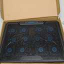 Laptop Cooling Pad with 12 Quiet Fans, Slim Portable for 12-17.3 Inch Laptop Cooler Stand with 5 Height Adjustable, Ergonomic Gaming Cooling Fan Pad with Two USB Ports & Phone Holder (Gear)