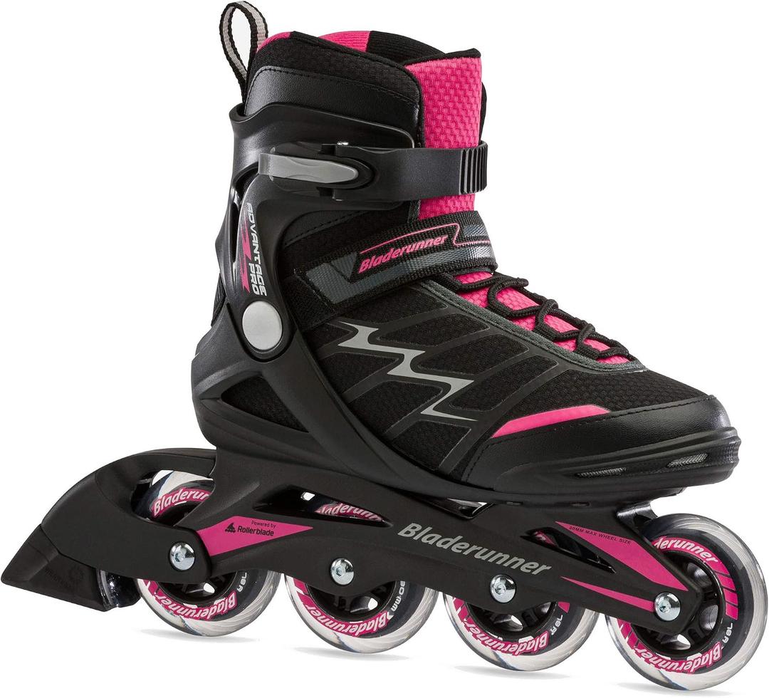 Bladerunner by Rollerblade Advantage Pro XT Women's Adult Fitness Inline Skate, Black and Pink, Inline Skates, 10